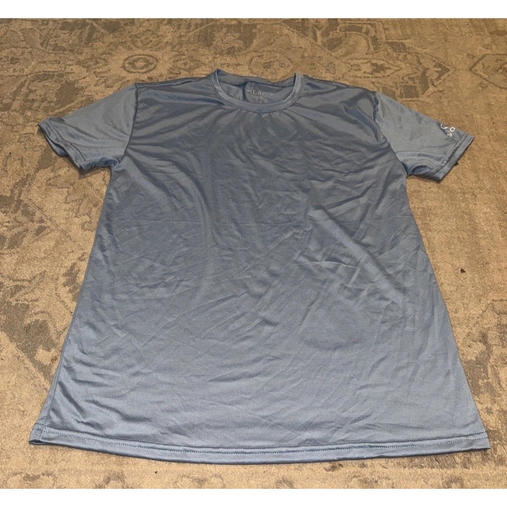 New Skora Shirt Mens Sz Medium 38/40 Loungewear Tee Light Blue Run Real Logo